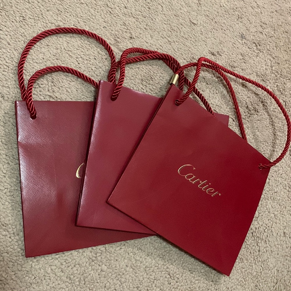 Cartier shopping bag set of 3 S sz
